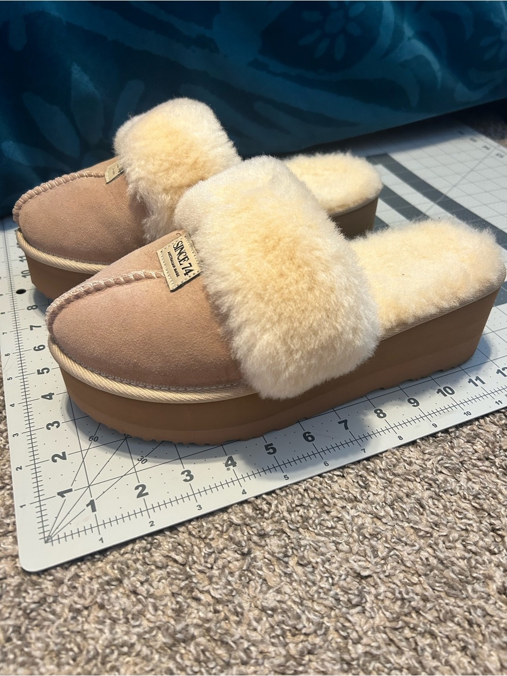 Since 74 Australian Made (original Ugg)Cozy mule Slip-On in Beige with Shearling